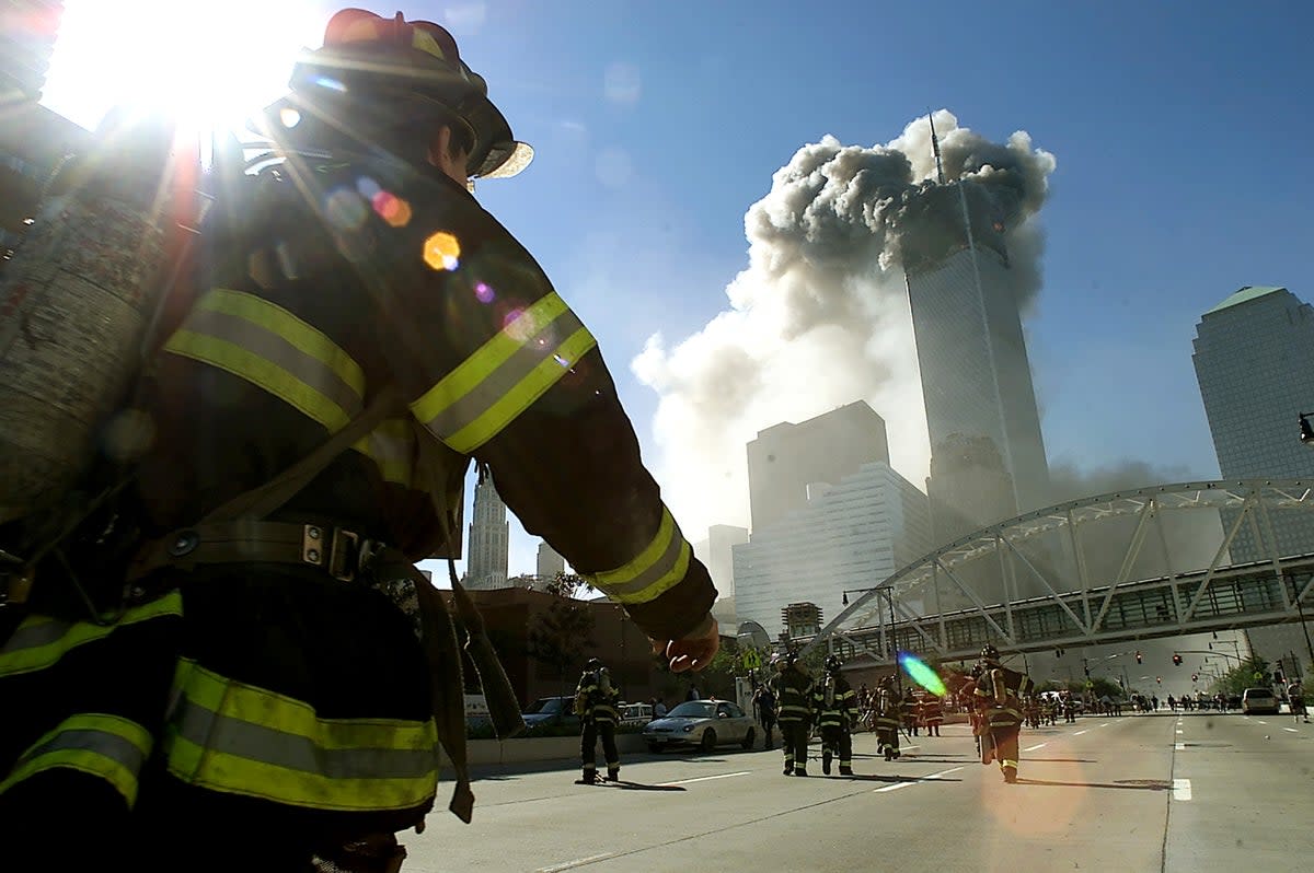 Around 3,000 people were killed on 9/11 - including more than 400 firefighters and emergency responders (Getty Images NA)