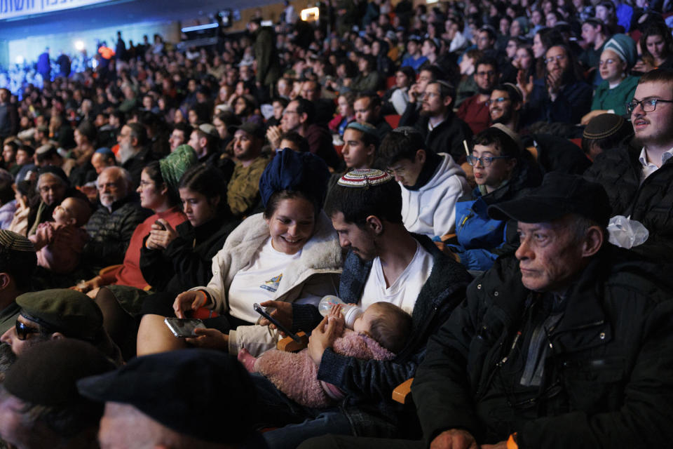 Many families were in the crowd at the conference Sunday.  (Kobi Wolf for NBC News)