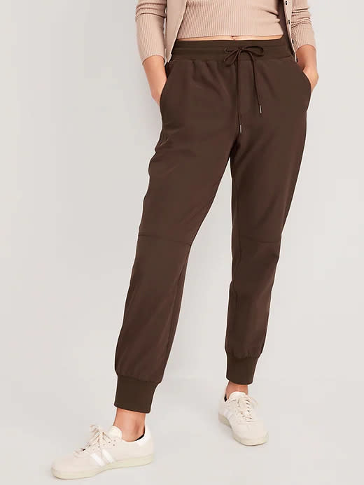 High-Waisted All-Seasons StretchTech Jogger Pants. Image via Old Navy.