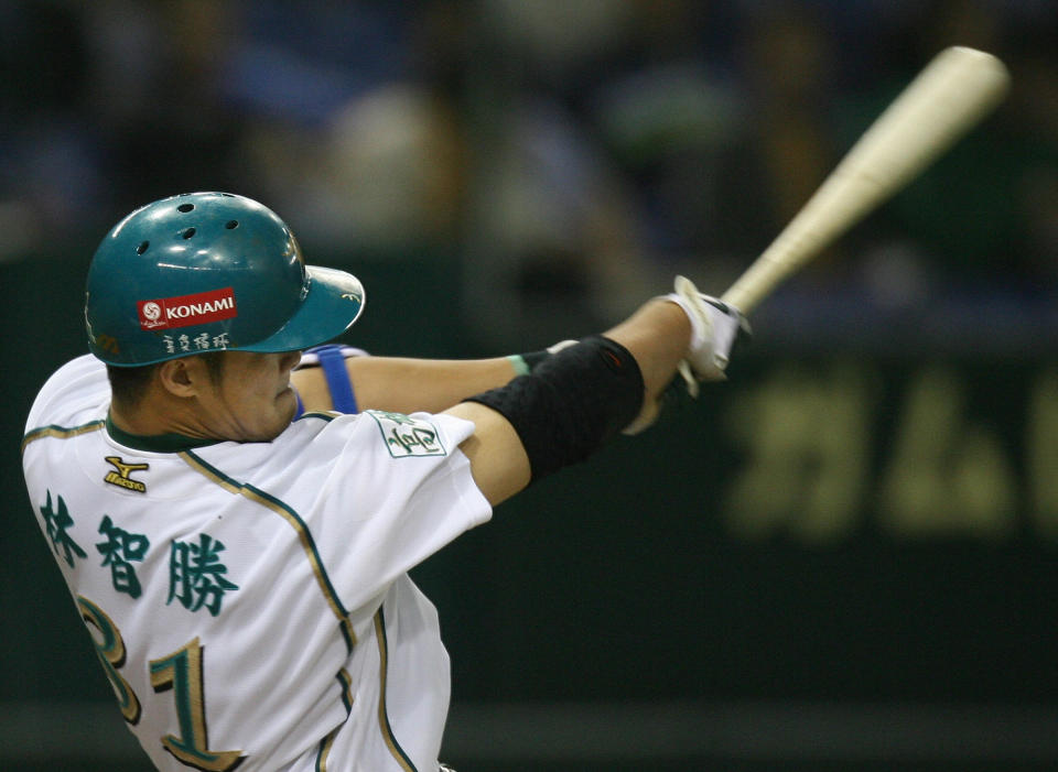 林智勝的新法傳承自兩位大學長。(Photo credit should read TORU YAMANAKA/AFP via Getty Images)