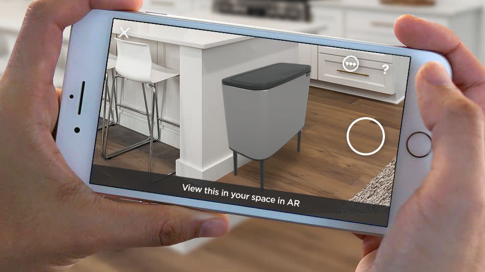 Virtually ‘place’ the Bo Touch Bin in your home using an iPhone.