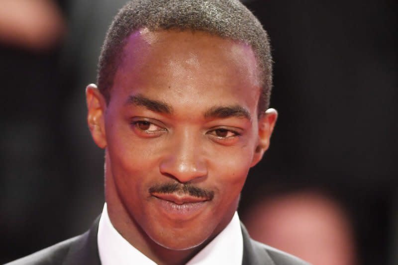 Anthony Mackie marked Fourth of July by sharing a photo from "Captain America: Brave New World." File Photo by Rune Hellestad/UPI