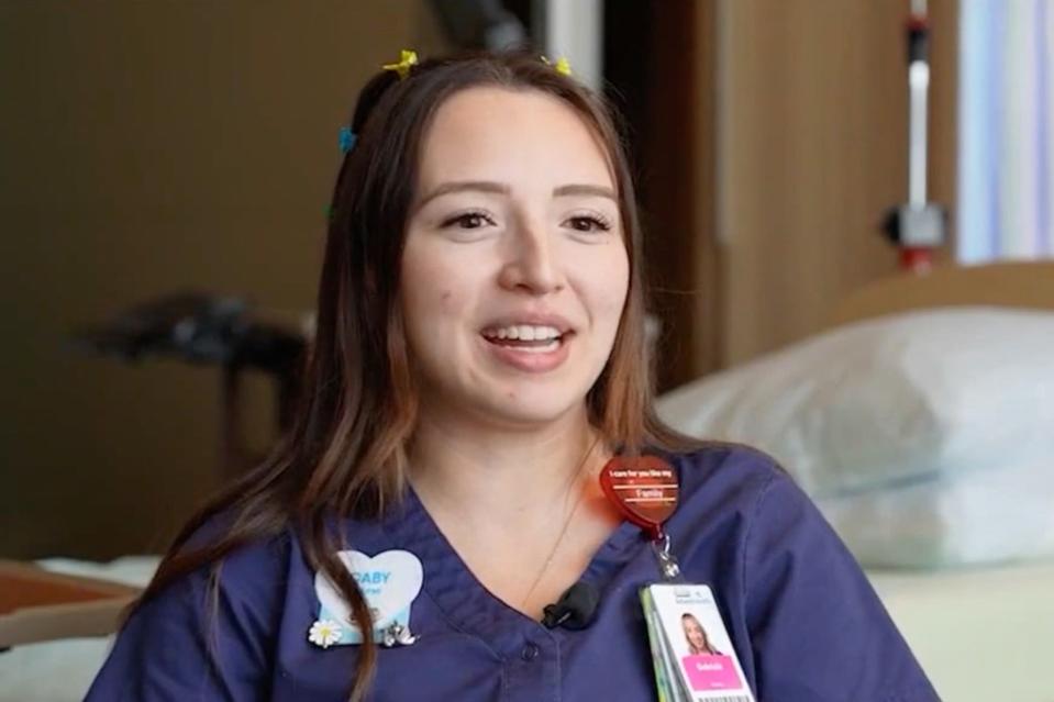 “Everyone came together and did their part, not just the dress, but the flowers and her hair and rearranging the room, and just a beautiful sight to see everyone so excited,” said AdventHealth nurse Gabriela Pinzon, who helped plan Cerezo’s special day. Fox 35