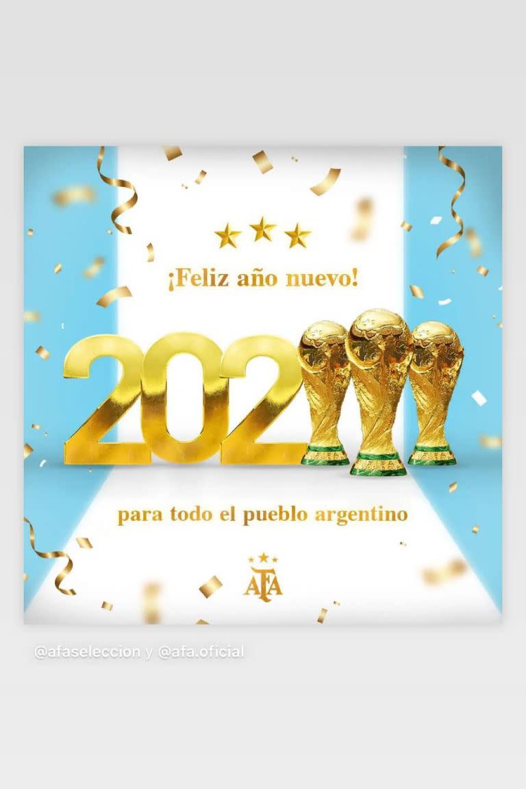 Marcos Huevo Acuña subió también a sus historias un deseo de feliz año con una particular manera de mencionar el 2023