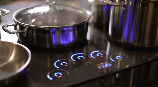 GE's touch-savvy induction cooktops double as griddles and sous vides