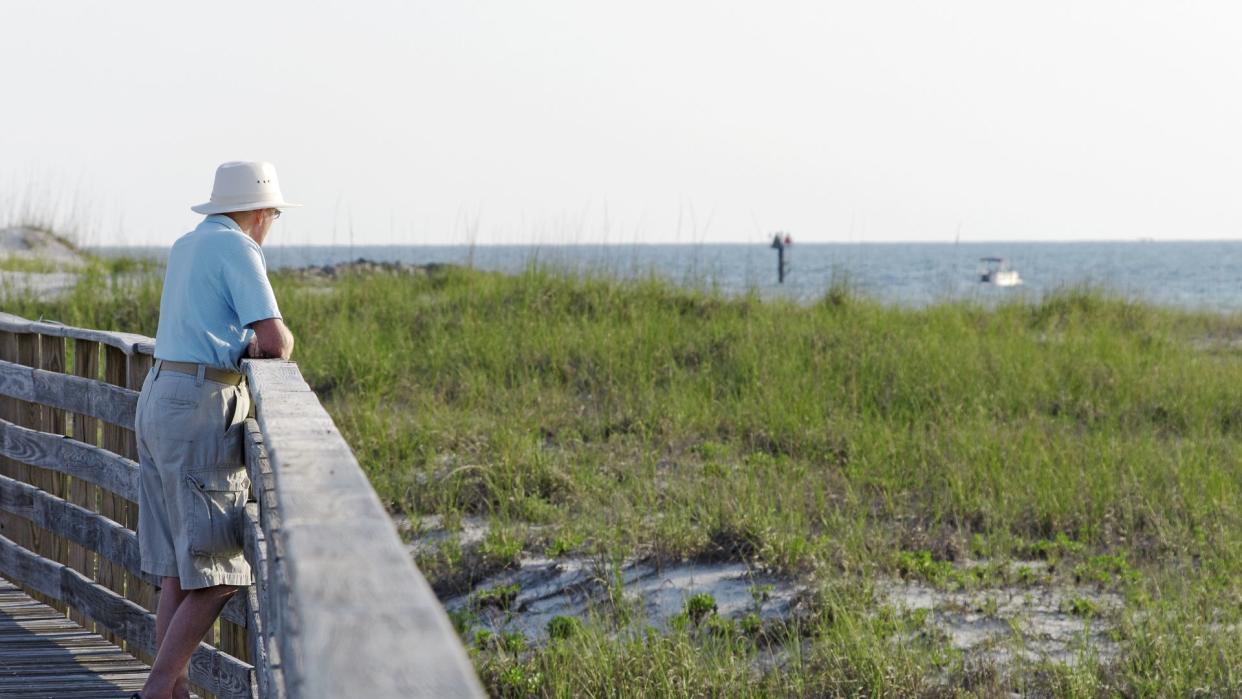 senior man on Alabama coast