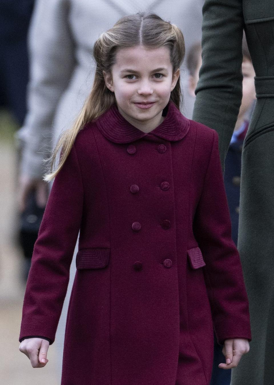 sandringham, norfolk december 25 princess charlotte of wales attends the christmas day service at st mary magdalene church on december 25, 2022 in sandringham, norfolk king charles iii ascended to the throne on september 8, 2022, with his coronation set for may 6, 2023 photo by mark cuthbertuk press via getty images