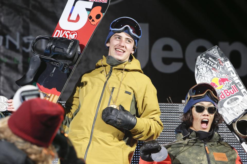 Mark McMorris picked up gold in the big air competition (pictured) and the slopestyle event at this year's X Games last weekend.  (Nathan Bilow/Agence Zoom/Getty Images)