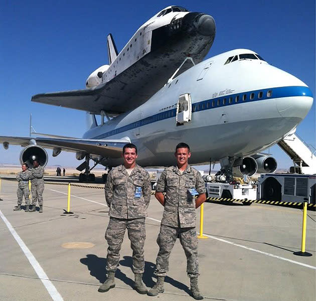 Kelly Day's son at Edwards AFB. Courtesy @IBKelly.