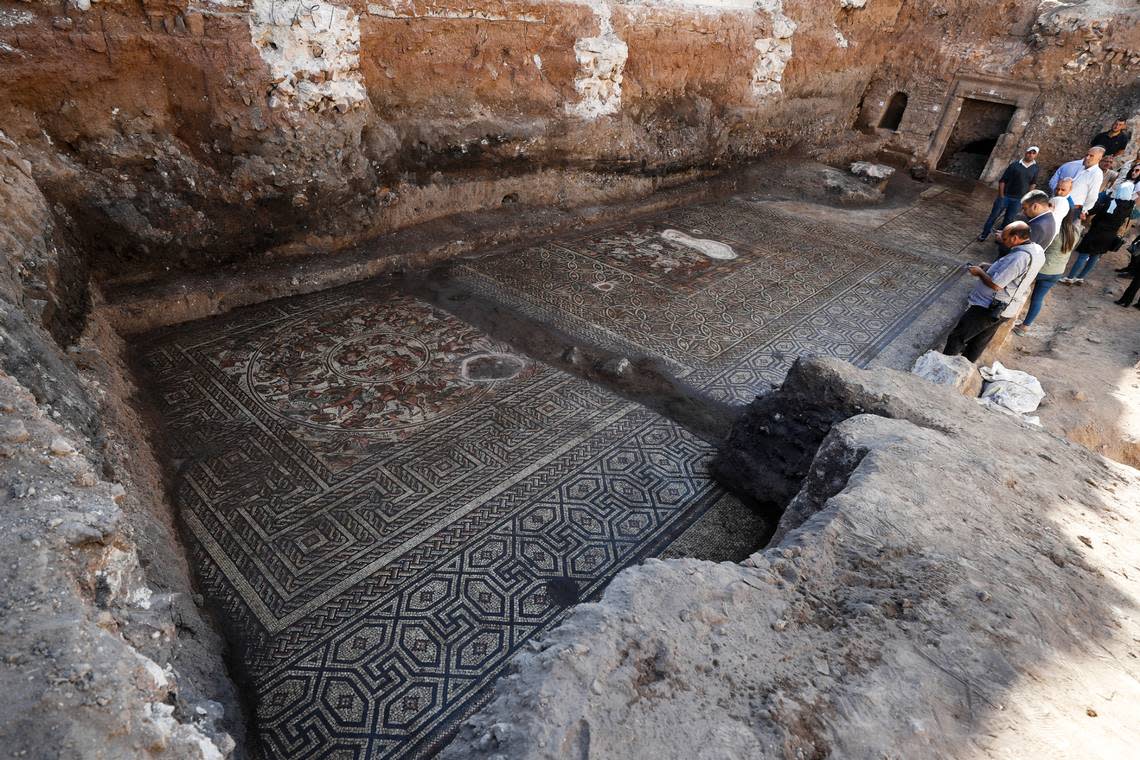 Archaeologists discovered a massive ancient Roman mosaic in Rastan, Syria, depicting “rare” scenes from Greek, Roman mythology, experts say.