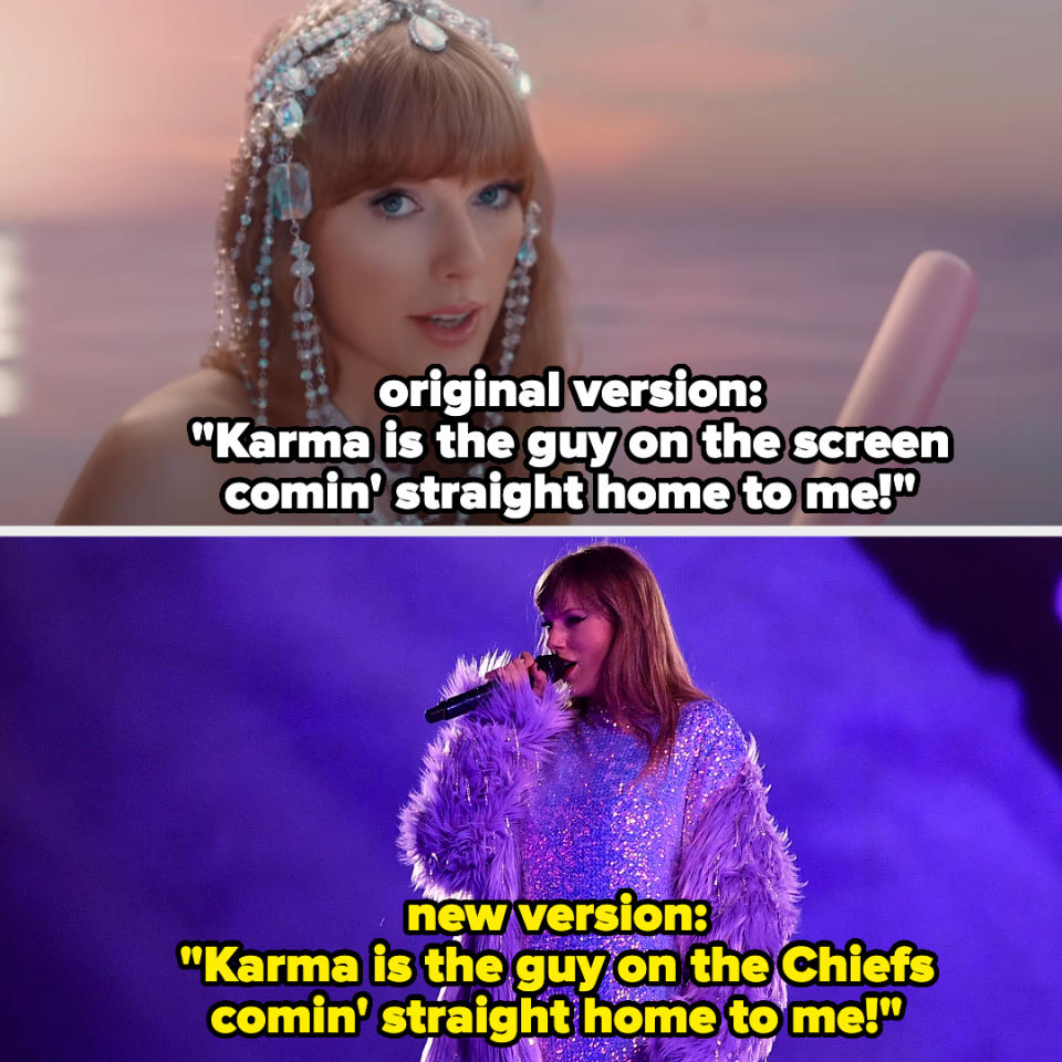 the original version was "guy on the screen," and the new version was "guy on the Chiefs"