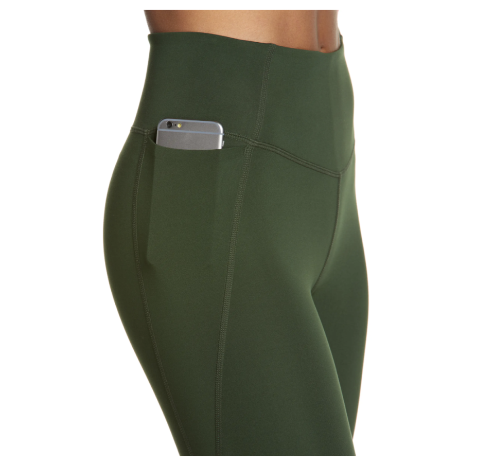 The High Waist Studio Lite Pocket 7/8 Leggings feature two convenient side pockets. Image via Nordstrom.