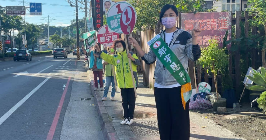 新北市議員鄭宇恩生產復出首日便行程滿滿，支持者見她回歸十分開心，獻上最深的祝福和肯定。（圖／鄭宇恩辦公室提供）