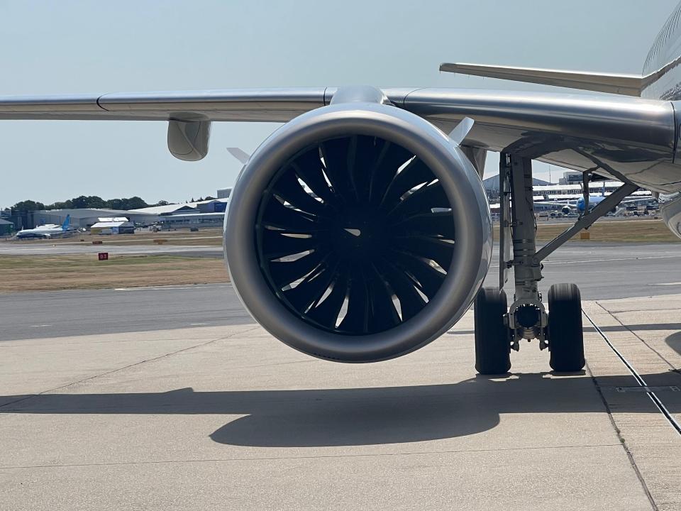 Flying on Embraer's E190 -E2 Tech Shark aircraft.