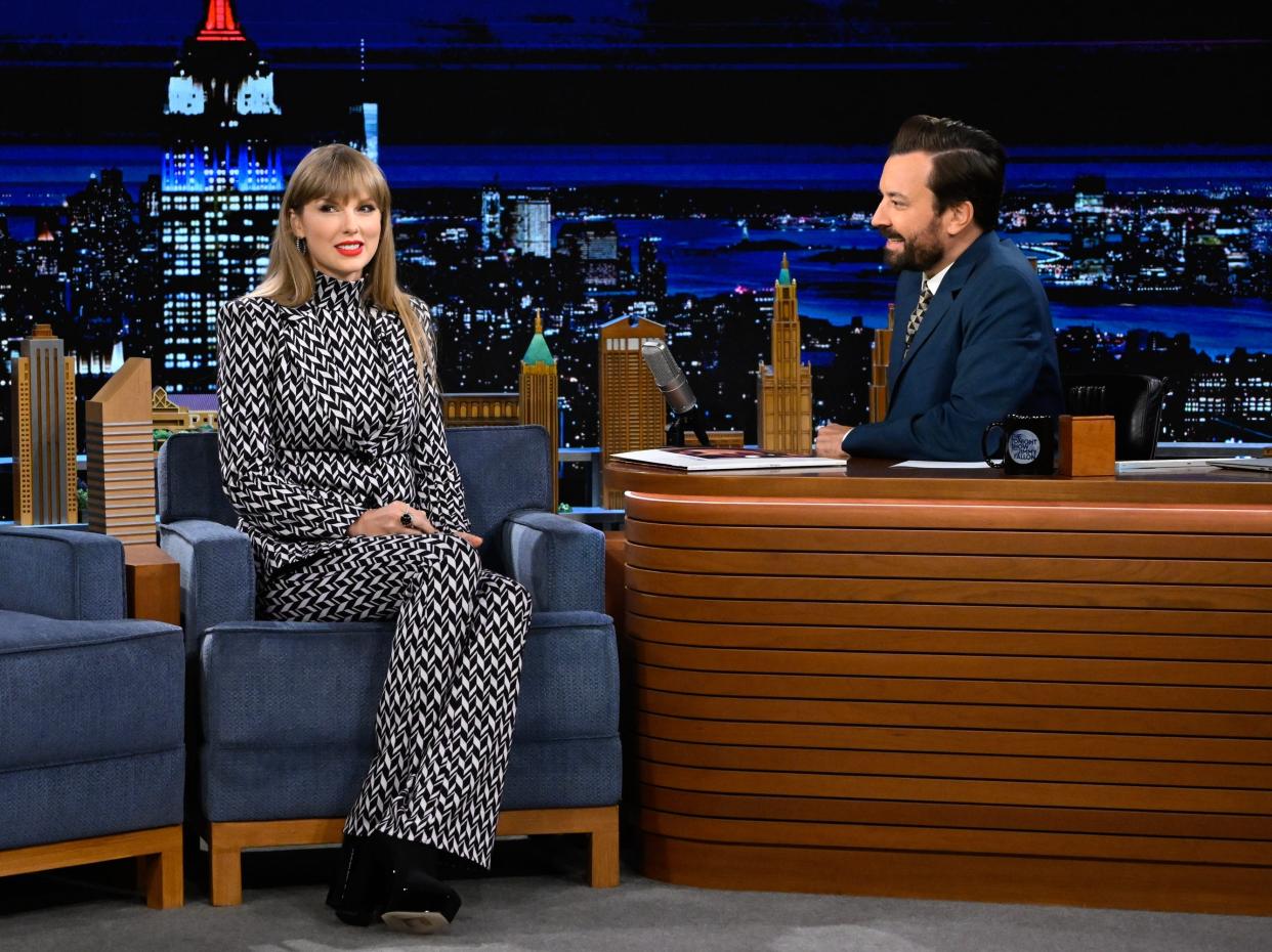 Taylor Swift during an interview with host Jimmy Fallon on Monday, October 24, 2022