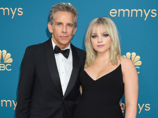 Gilbert Flores/Variety Ben Stiller and his daughter Ella Stiller at the 74th Primetime Emmy Awards held at Microsoft Theater on September 12, 2022 in Los Angeles, California.