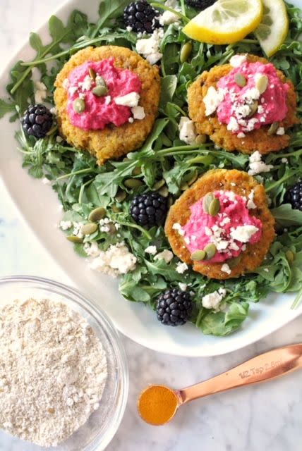 Turmeric Salmon Oat Cakes