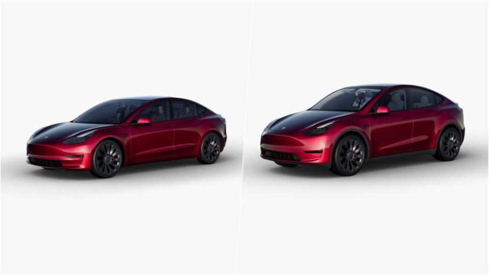 包膜中的Crimson Red顏色也不同於美規原廠車漆中的紅色。(圖片來源/ Tesla)
