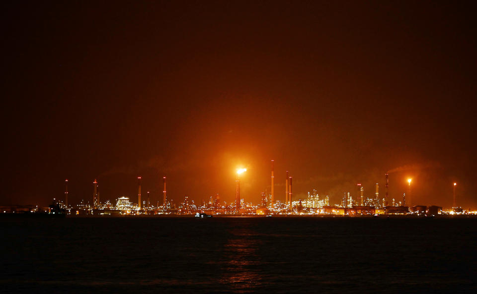 Shell’s Pulau Bukom offshore petroleum refinery complex. (Reuters file photo)