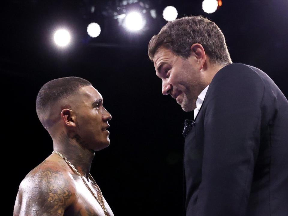 Benn (left) with promoter Hearn in 2022 (Getty Images)