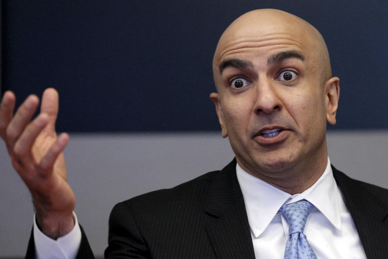 Minneapolis Fed President Neel Kashkari speaks during an interview at Reuters in New York February 17, 2016. REUTERS/Brendan McDermid 