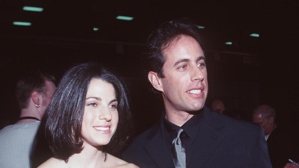 jerry seinfeld with his girlfriend jessica sklar backstage at the 41st ann