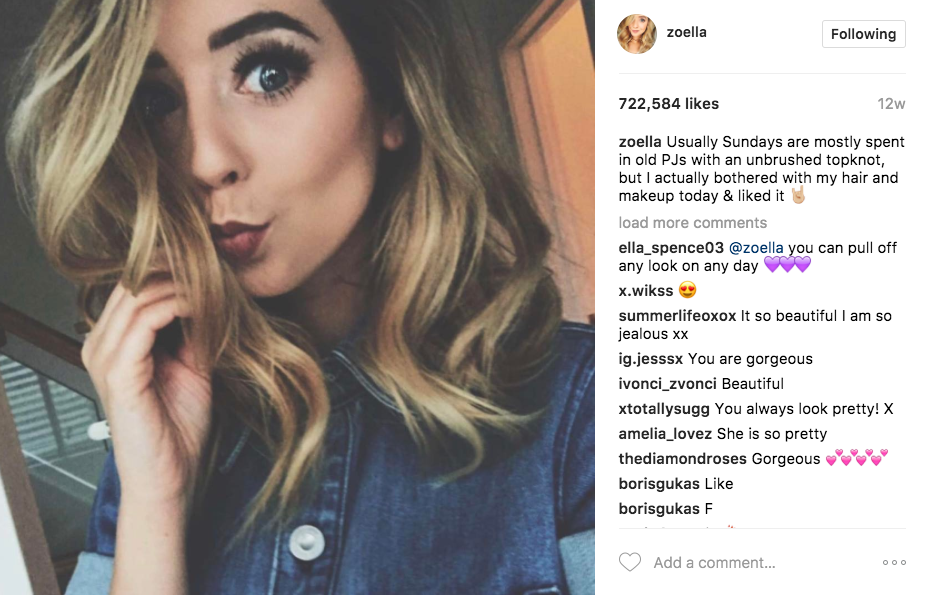 Zoella, la Youtubeuse beauté la plus influente