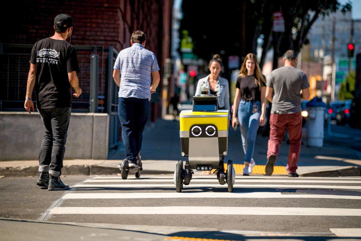 A delivery robot hit a crime scene in Los Angeles