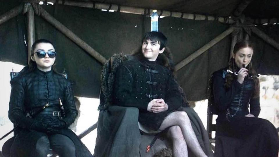 <p>Now that “Game of Thrones” has ended, the cast is sharing some epic finale set photos … and this Stark family shot might take the cake. Sophie Turner posted a pic from one of the last episode’s most pivotal scenes, showing Arya (Maisie Williams) in a pair of sunglasses, Bran (Isaac Hempstead Wright) actually smiling, […]</p> <p>The post <a rel="nofollow noopener" href="https://theblast.com/sophie-turner-game-of-thrones-smoking/" target="_blank" data-ylk="slk:Sophie Turner Shares the Coolest Stark Family Photo From ‘Game of Thrones’ Set;elm:context_link;itc:0;sec:content-canvas" class="link ">Sophie Turner Shares the Coolest Stark Family Photo From ‘Game of Thrones’ Set</a> appeared first on <a rel="nofollow noopener" href="https://theblast.com" target="_blank" data-ylk="slk:The Blast;elm:context_link;itc:0;sec:content-canvas" class="link ">The Blast</a>.</p>