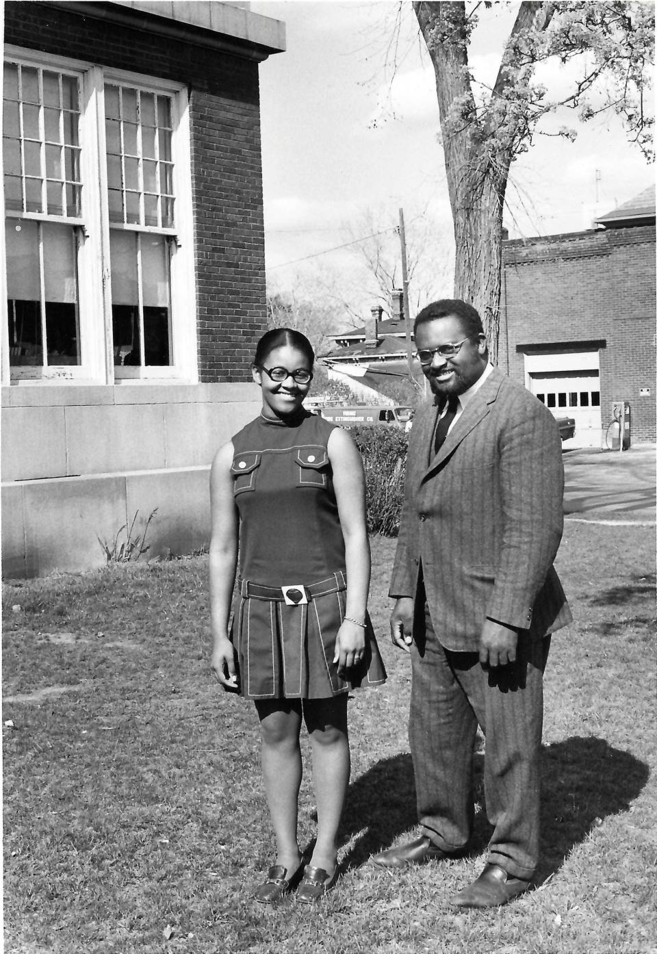 Earnest McEwen and his daughter Gloria at a forensics state championship competition.