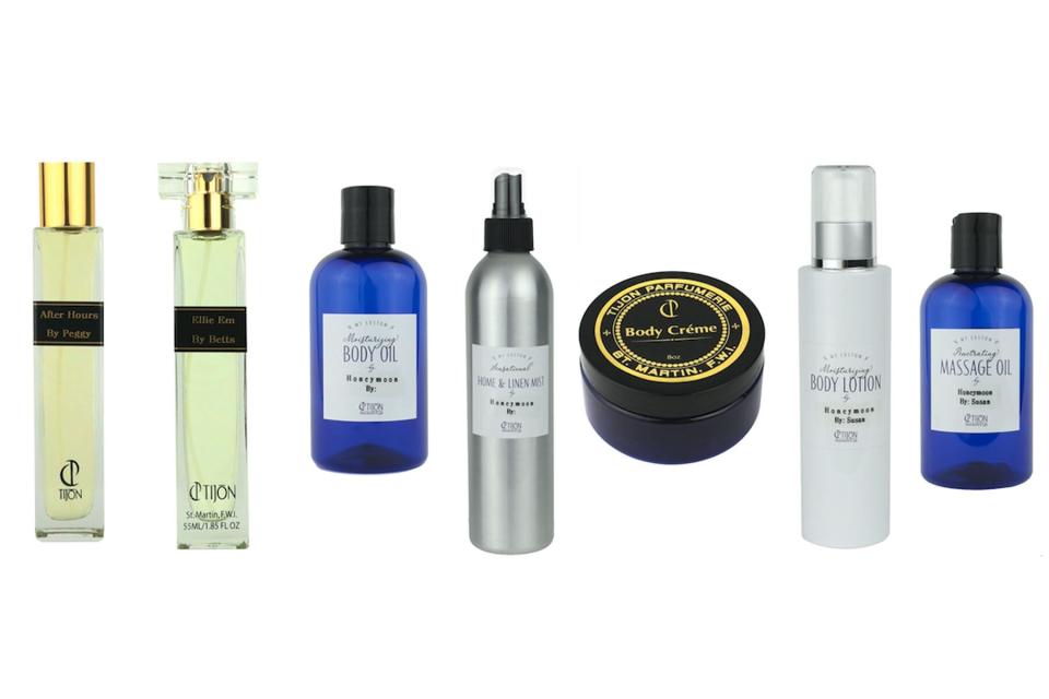 Various fragrance and skincare products