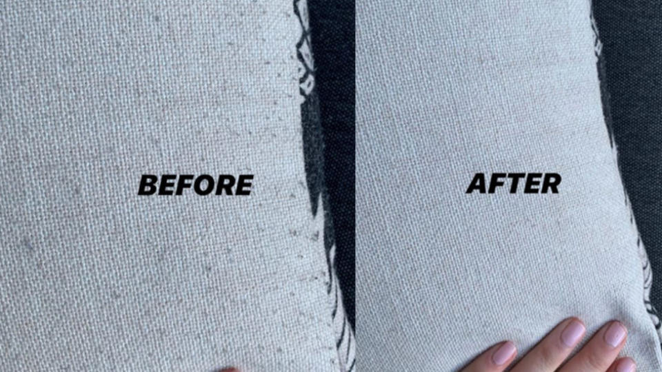 Aldi before and after lint remover photos