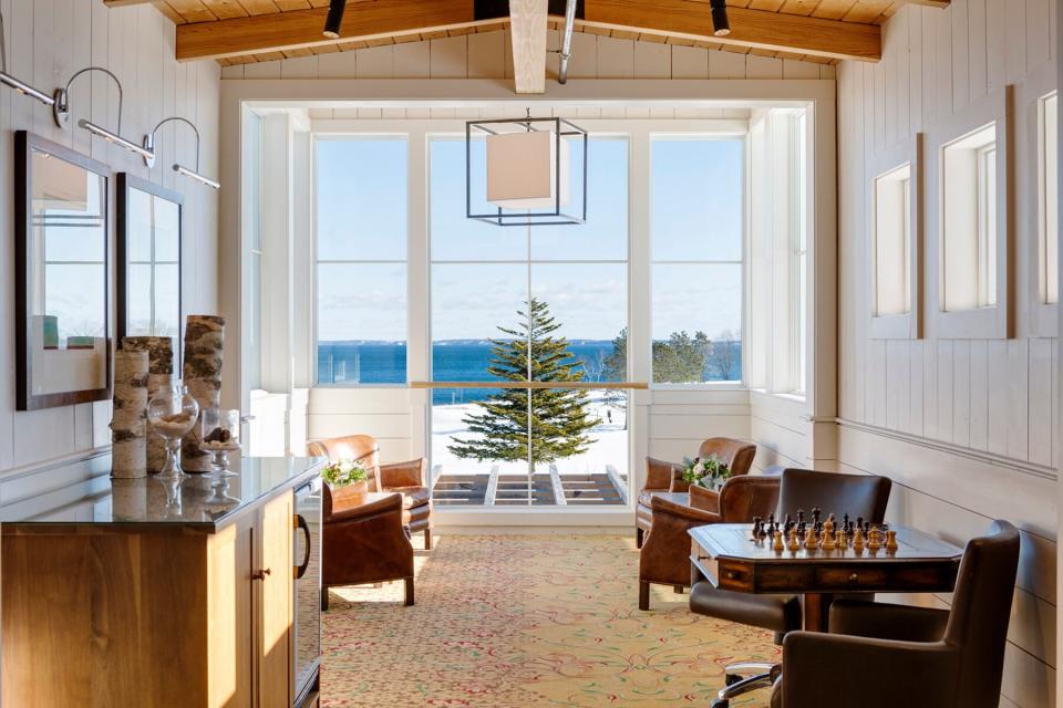 Interior of Samoset Resort during the wintertime