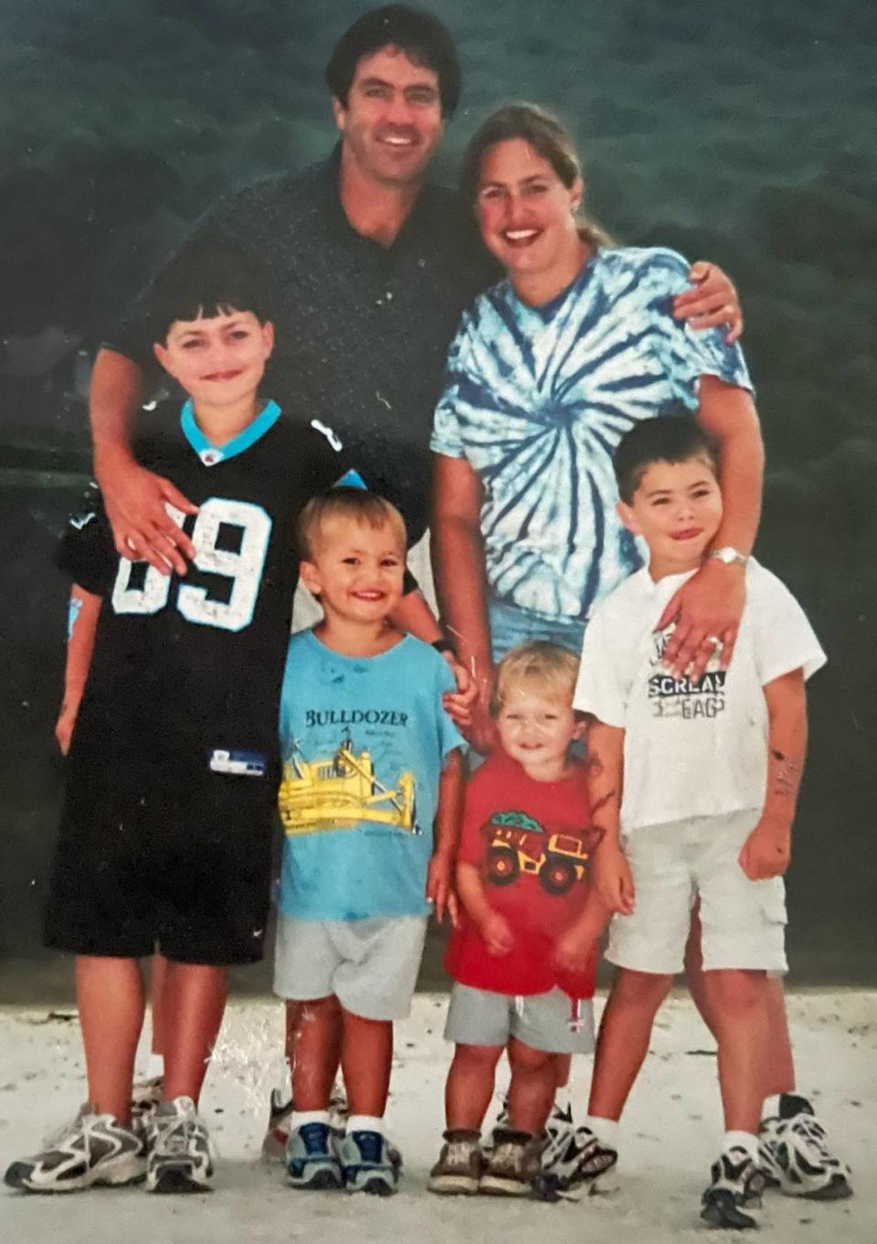 Mark and Aimee Maye with their sons, Luke, Beau, Drake and Cole