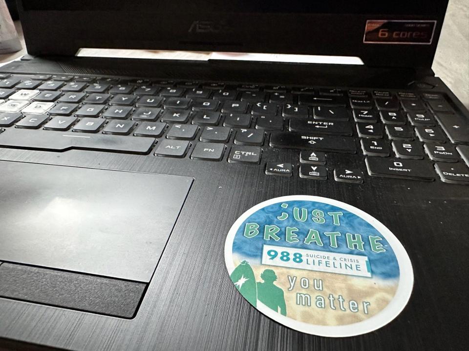 Brevard Public Schools students will get 988 stickers for their laptops this January.