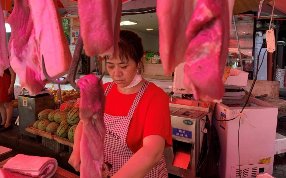 A food market in Wuhan. The US blames China for the outbreak and spread of the coronavirus - REUTERS