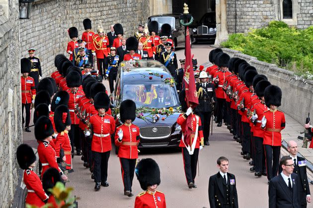 The Queen's coffin on its way to St George's Chapel (Photo: Leon Neal via Getty Images)