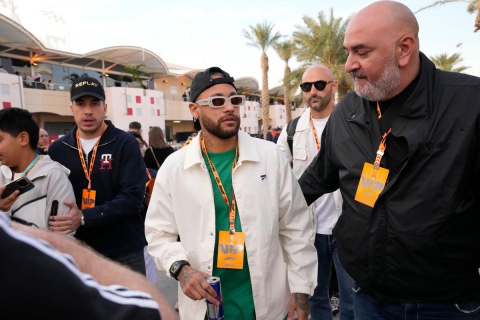 Neymar at the Bahrain Grand Prix (AP)