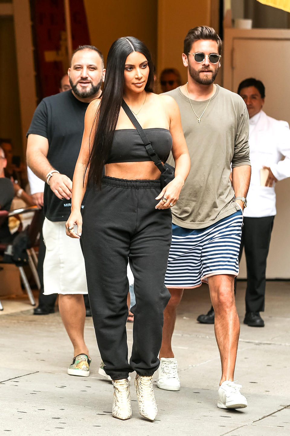 <p>Although Disick and Kourtney Kardashian are over, he’s still in with the Kardshians, as evidenced by his lunch with Kim at posh NYC restaurant Cipriani. Think they even brought up that new <a rel="nofollow" href="https://www.yahoo.com/celebrity/kim-kardashian-sued-100-million-183200070.html" data-ylk="slk:$100 million lawsuit;elm:context_link;itc:0;sec:content-canvas;outcm:mb_qualified_link;_E:mb_qualified_link;ct:story;" class="link  yahoo-link">$100 million lawsuit</a> against Kim? (Photo: BACKGRID USA) </p>
