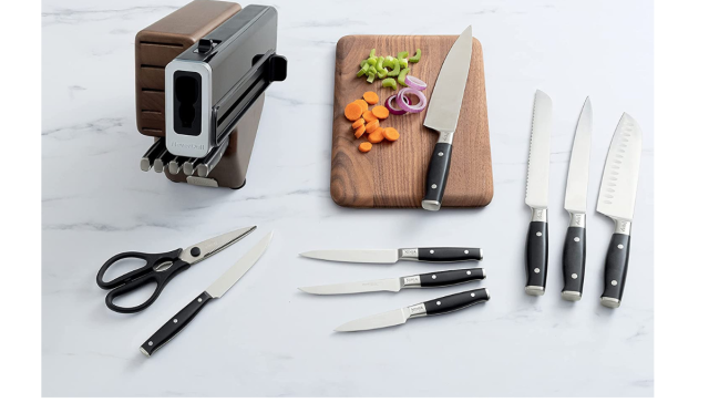 This Ninja knife set with a built-in sharpener is on sale at