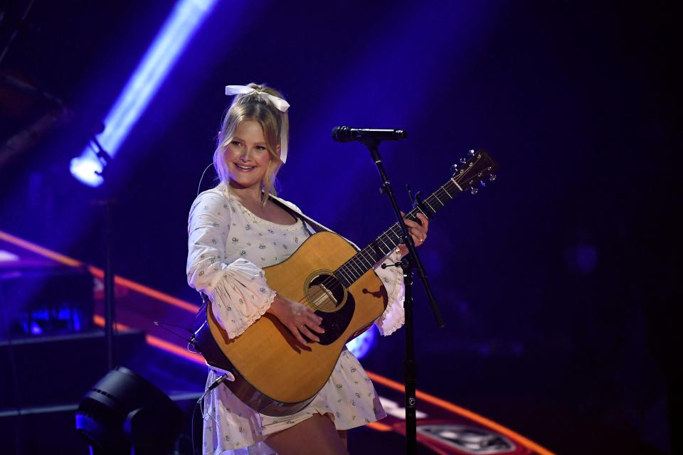 Hailey Whitters performs on the RAM stage during the 2021 CMT Music Awards at Bridgstone Arena in Nashville, Tenn, on Wednesday, June 9, 2021.