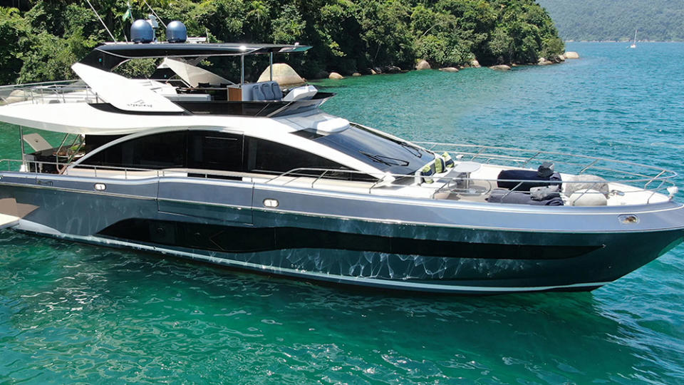 The vessel has a conventional-looking motoryacht profile. - Credit: Intermarine