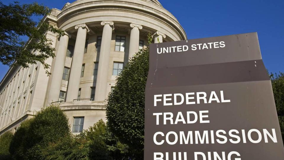 <div>Washington, UNITED STATES: The US Federal Trade Commission (FTC) building is seen 19 September 2006 in Washington, DC. US President Woodrow Wilson signed the FTC Act into law on 26 September 1914. (PAUL J. RICHARDS/AFP via Getty Images)</div>