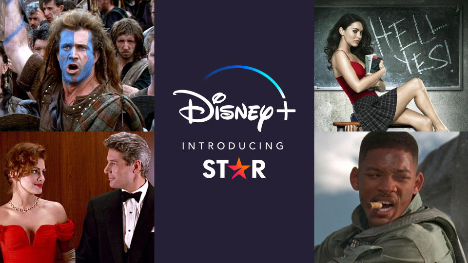 'Braveheart', 'Jennifer's Body', 'Independence Day' and 'Pretty Woman' will all be available via Star. (Credit: Disney+)