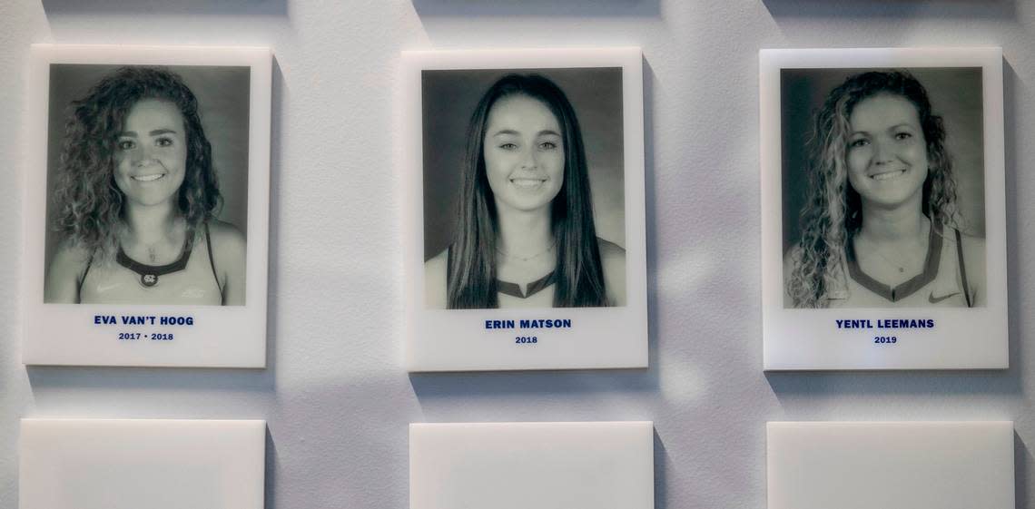 A photograph of Erin Matson, on the 2018 All American roster at Karen Shelton Stadium on Thursday, February 2, 2023 in Chapel Hill, N.C. Matson was named head coach of the Tar Heels earlier this week. She is a former player, leading UNC to four NCAA Championships.