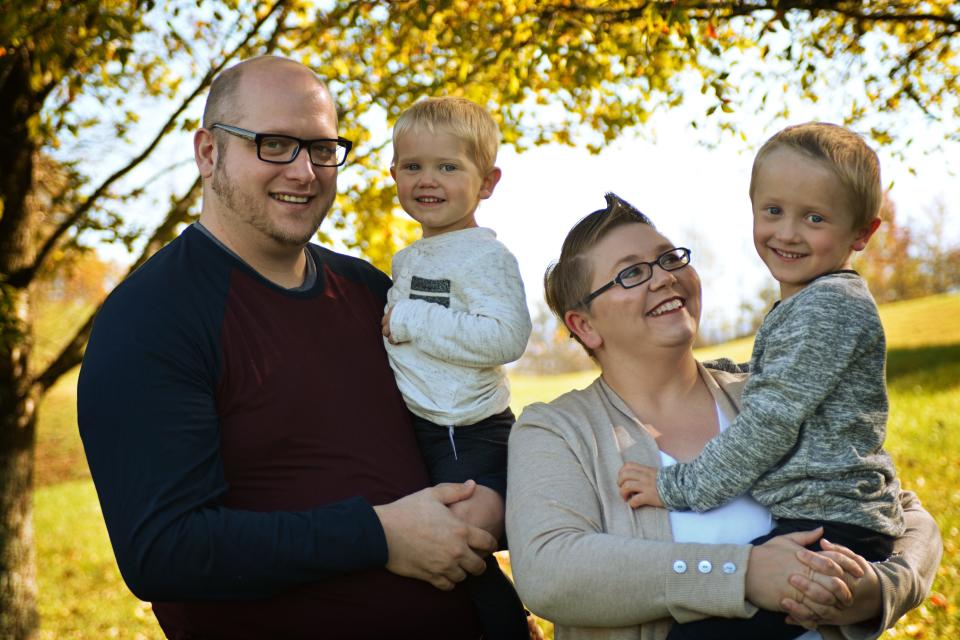 Phillip and Sunny Tune started East TN Soap Works in 2016 because of their son’s eczema. “We have just been so amazed at the support of our local community and online customers,” said Sunny, who became a full-time business owner last summer. Photo by Michele Farris Photography, Nov. 2020. The boys are Elias, left, and Simon.