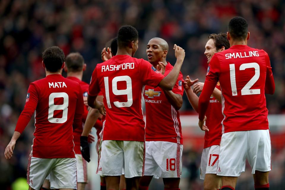 Manchester United swept aside Reading 4-0 in the third round