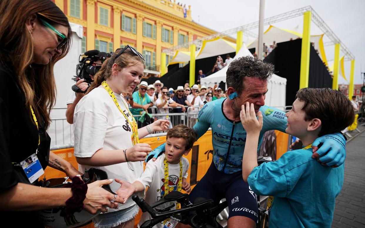 Mark Cavendish and his family