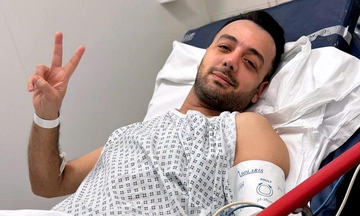 <span>Iran International TV host Pouria Zeraati, 36, was stabbed outside his home in Wimbledon, London, in March.</span><span>Photograph: @PouriaZeraati</span>
