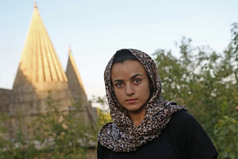 Yazidi woman Ashwaq Haji, 19, sought refuge in Germany from the jihadist she says held her as a sex slave but fled back to Iraq in shock after running into him in a German supermarket earlier this year